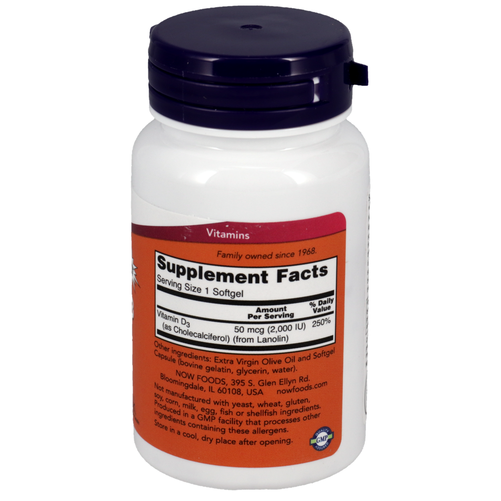 Vitamin D3 (Cholecalciferol) 2,000 IU 240 Softgels