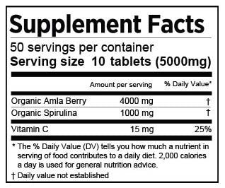 Organic Amla Plus 500 Tablets