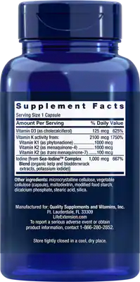 Vitamin D 5,000 IU and K w/Sea Iodine 60 caps