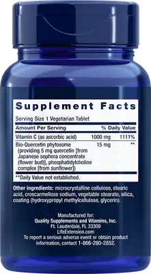 Vitamin C and Bio-Quercetin Phytosome 60 Vegetarian Tablets