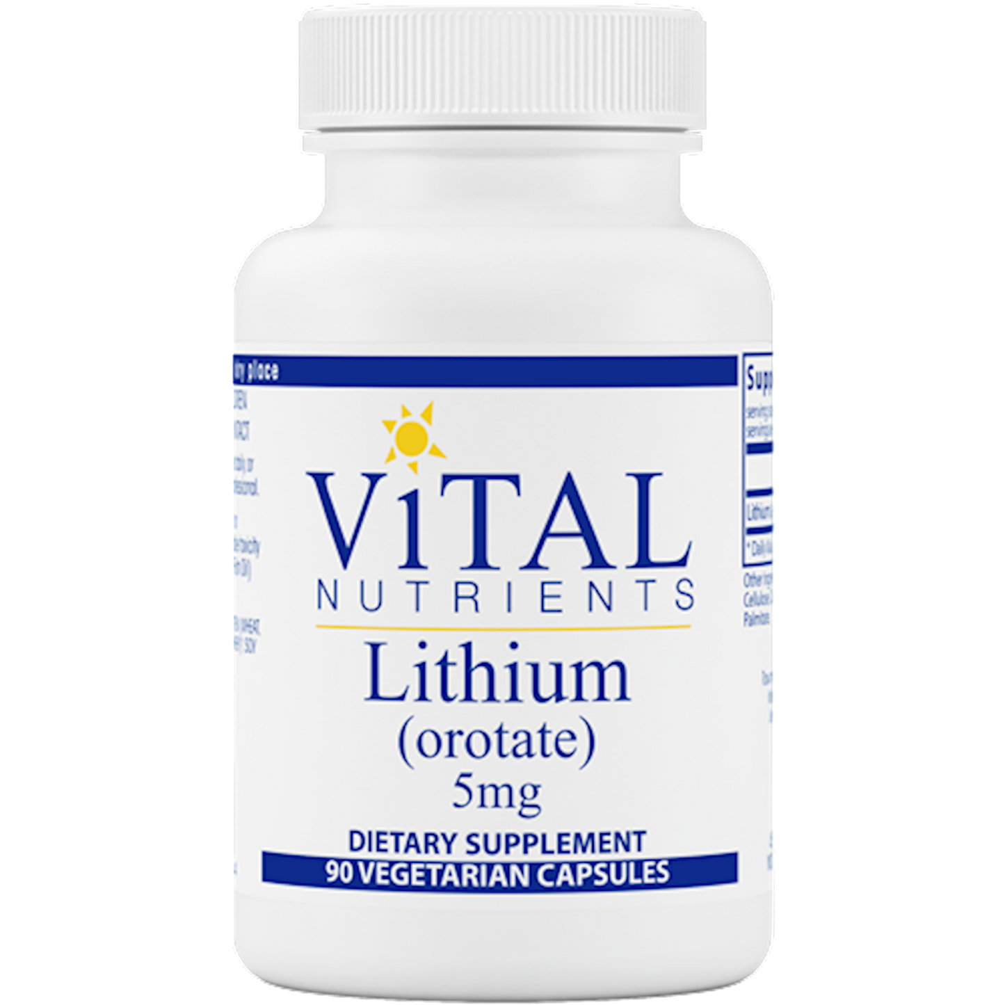 Lithium (orotate) 5 mg 90 Vegetarian Capsules