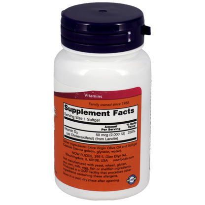 Vitamin D3 (Cholecalciferol) 2,000 IU 240 Softgels