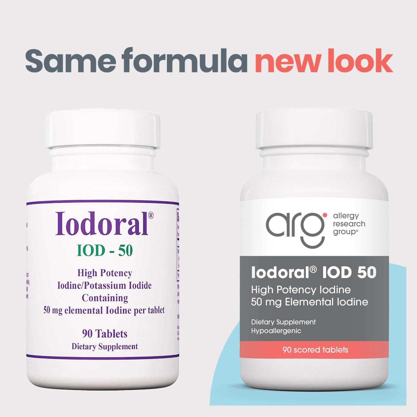 Iodoral 50 mg 90 Tablets - Thyroid Support Supplement with Iodine