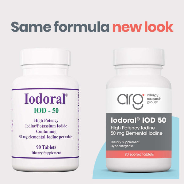Iodoral 50 mg 90 Tablets - Thyroid Support Supplement with Iodine