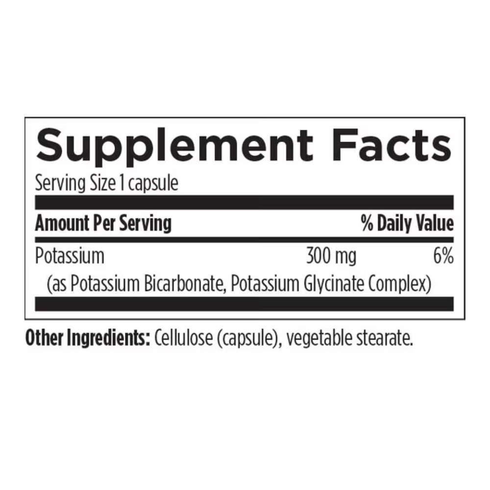 Alkaline Potassium (K+2 Potassium) 120 Capsules