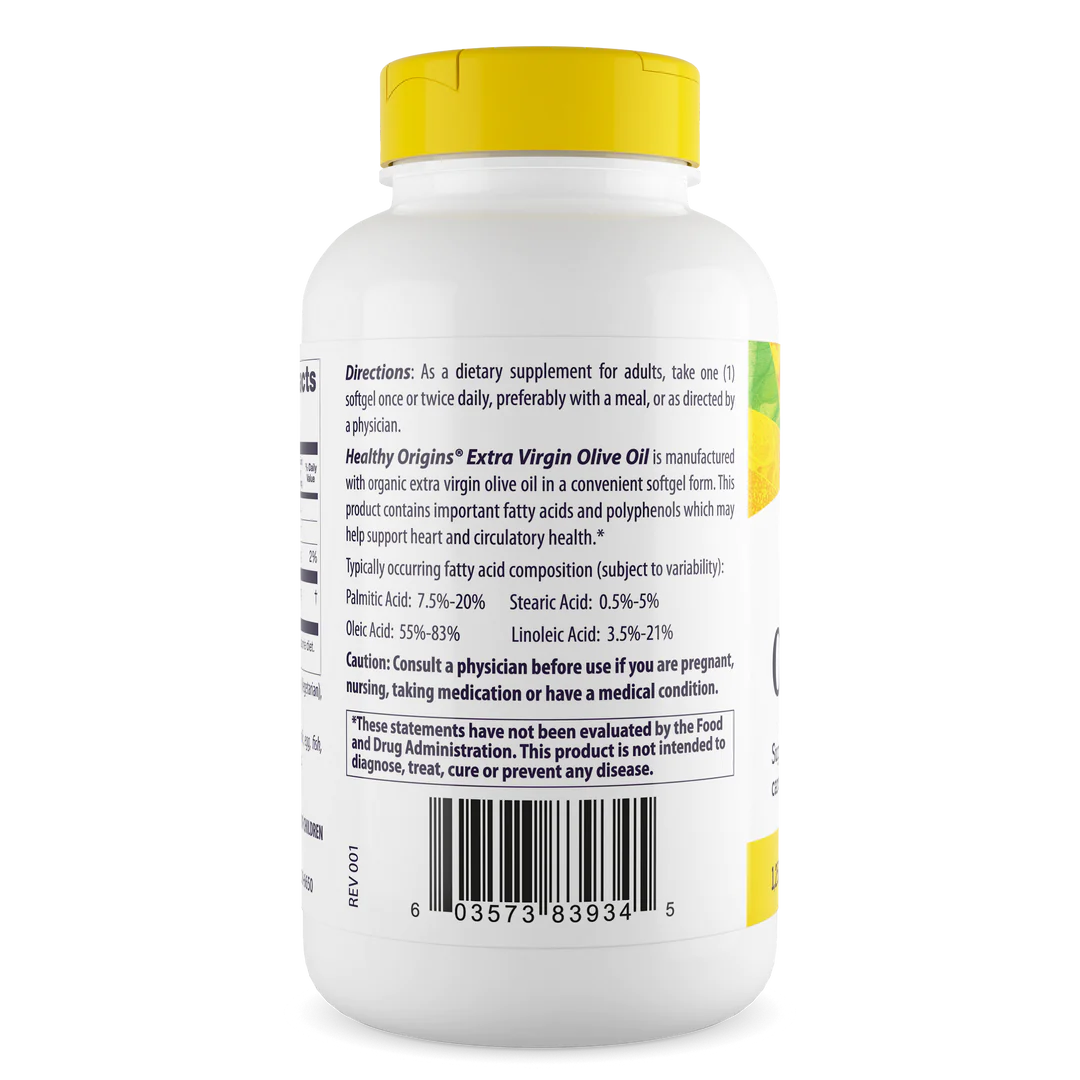 Extra Virgin Olive Oil 1250mg 120 Softgels