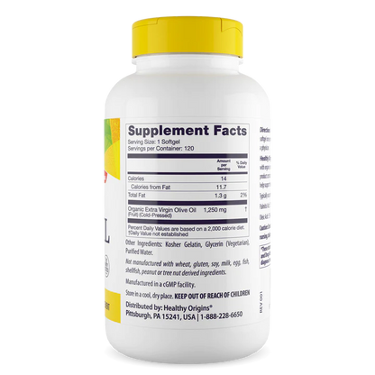 Extra Virgin Olive Oil 1250mg 120 Softgels