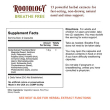 Rootology Breathe Free 120 Capsules