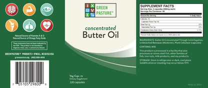 Concentrated Butter Oil 120 Capsules