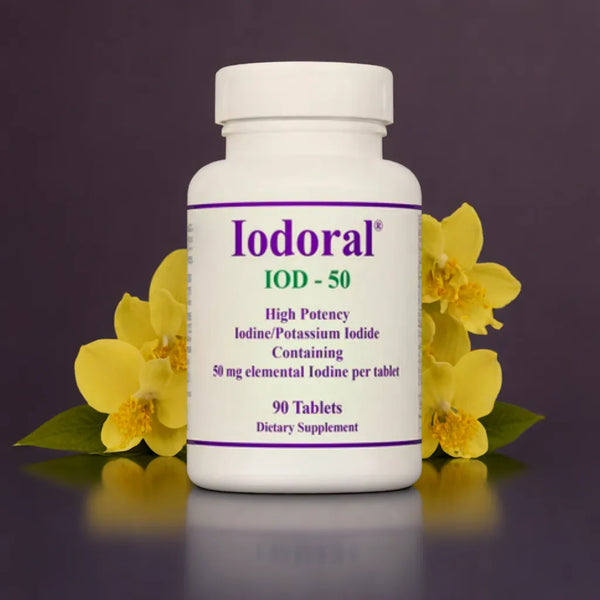 Iodoral 50 mg 90 Tablets - Thyroid Support Supplement with Iodine