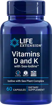 Vitamin D 5,000 IU and K w/Sea Iodine 60 caps