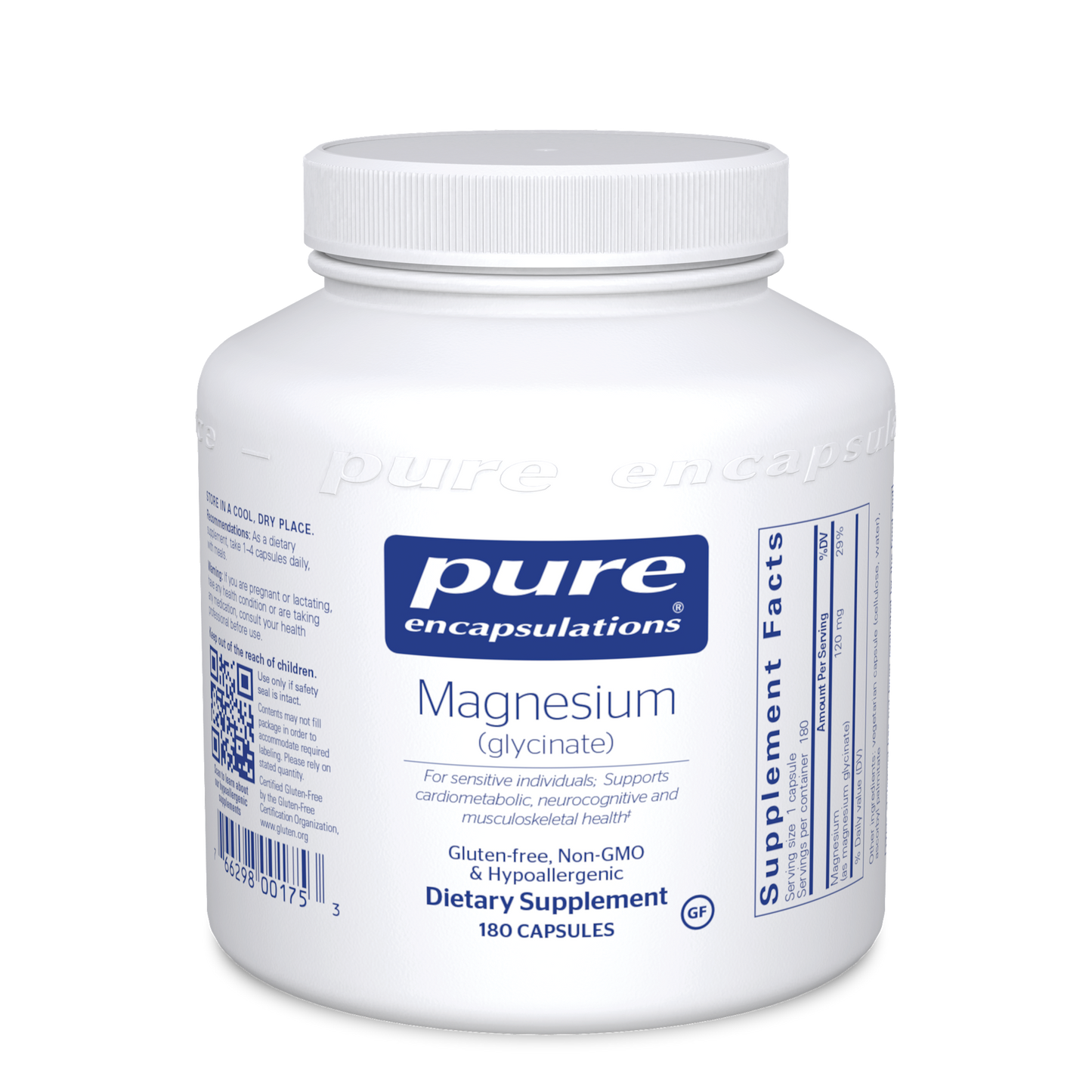 Magnesium (Glycinate) 120 mg 180 Vegetarian Capsules