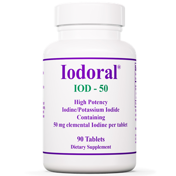 Iodoral 50 mg 90 Tablets - Thyroid Support Supplement with Iodine