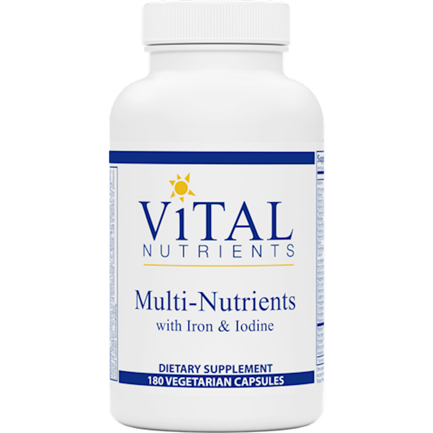 Multi-Nutrients with Iron & Iodine 180 Vegetarian Capsules