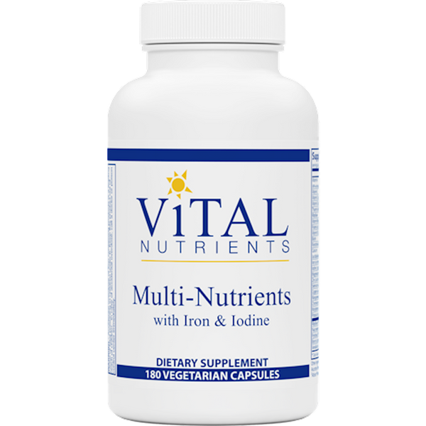 Multi-Nutrients with Iron & Iodine 180 Vegetarian Capsules