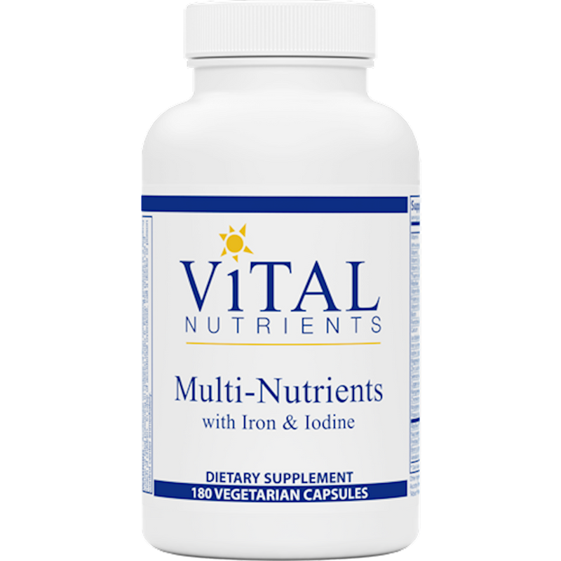 Multi-Nutrients with Iron & Iodine 180 Vegetarian Capsules