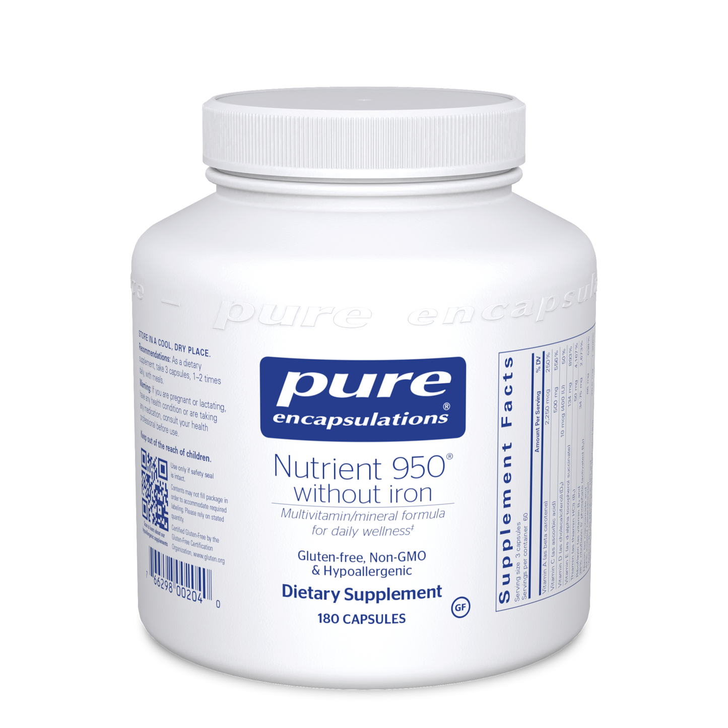 Nutrient 950 no Fe Caps 180