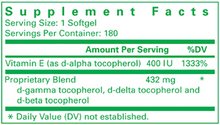Unique E Mixed Tocopherols 180 Softgels