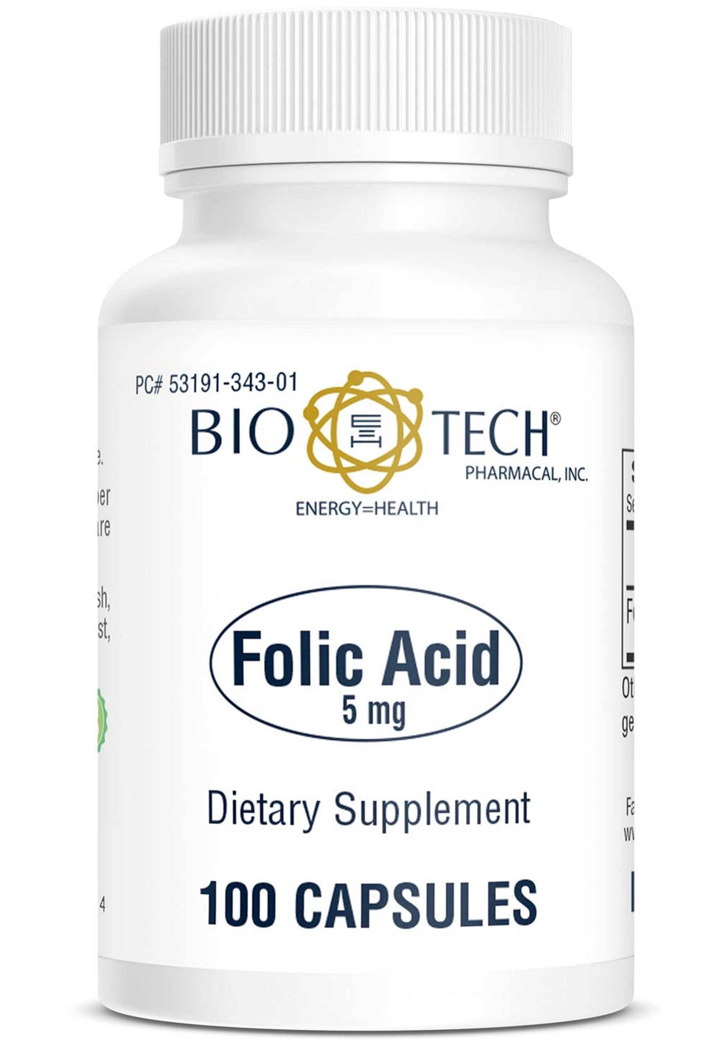Folic Acid (5 mg) 100 Capsules
