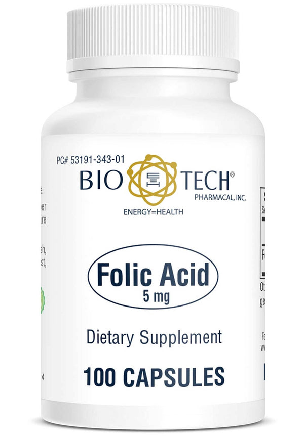 Folic Acid (5 mg) 100 Capsules
