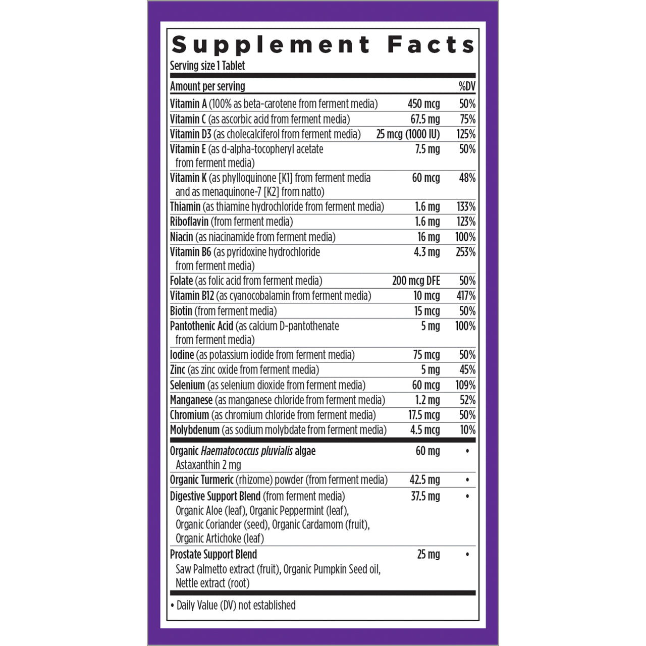 Every Man 55+ One Daily Vegetarian Tablets