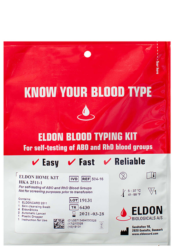 Eldon Blood Typing Kit