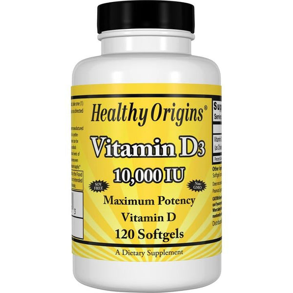 Vitamin D-3 10,000 IU (Lanolin) 120 Softgels