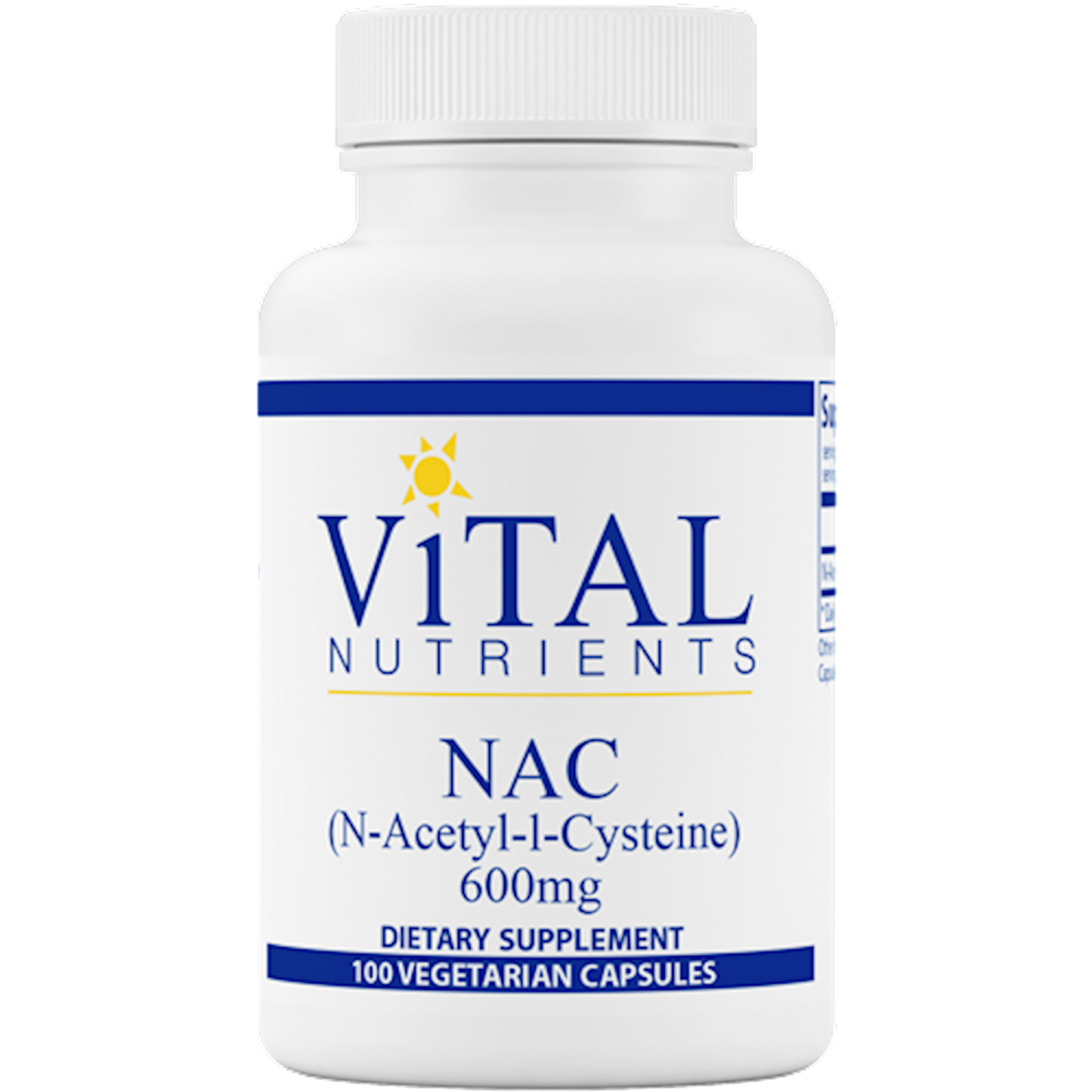 NAC (N-Acetyl-l-Cysteine) 600mg 100 Vegetarian Capsules
