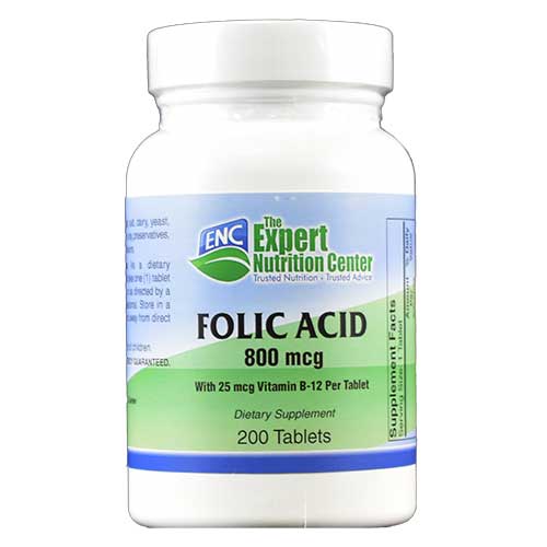 Folic Acid 800 mcg 100 Tabs